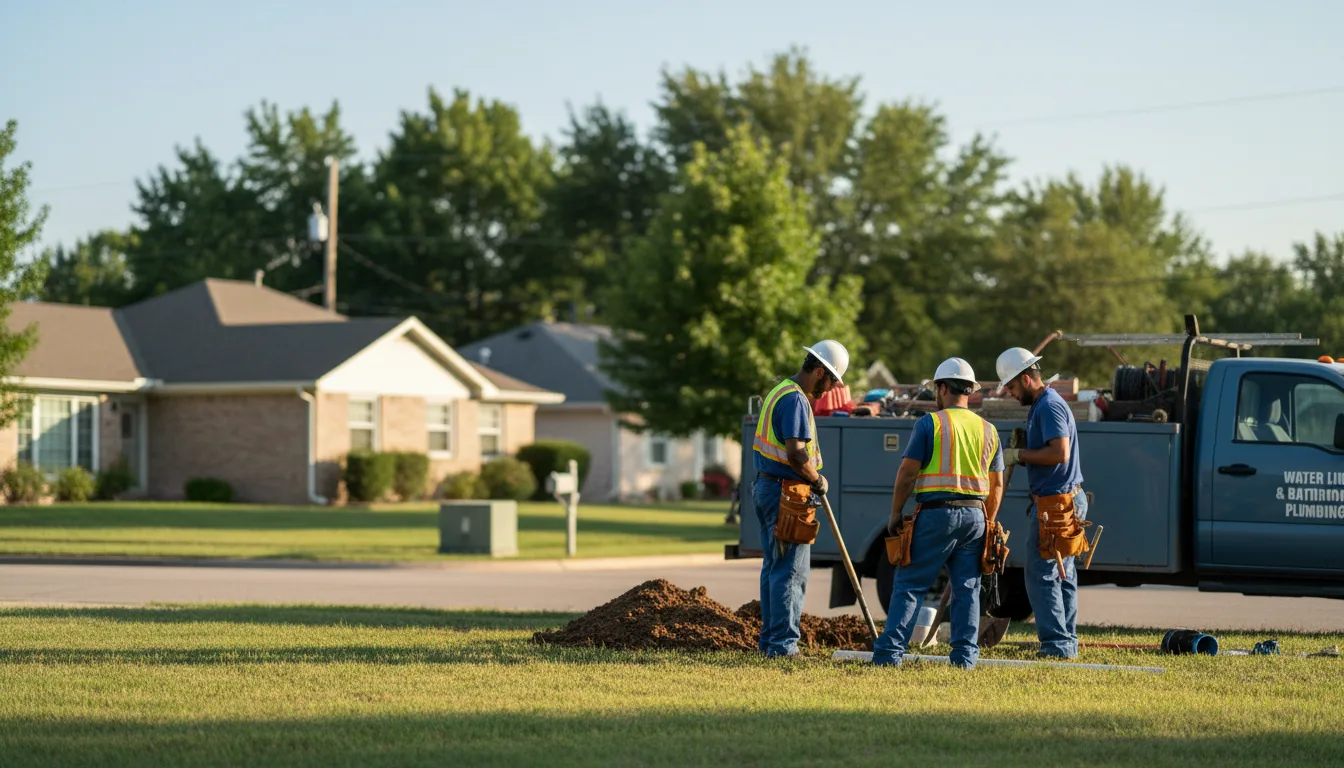 Residential water line and bathroom plumbing service in Driftwood, TX